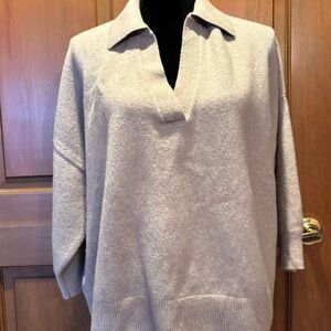 H & M Stylish Tan Sweater M